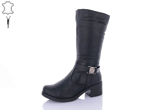 Сапоги Qq Shoes 244D black в магазине Фонтан Обуви