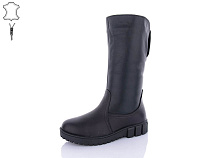 Сапоги Qq Shoes 436 чорний (37-42) в магазине Фонтан Обуви