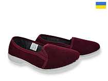 Тапочки Rai Shoes 14-106 бордовий в магазине Фонтан Обуви