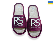Тапочки Rai Shoes Шльопки жін.бордовий в магазине Фонтан Обуви