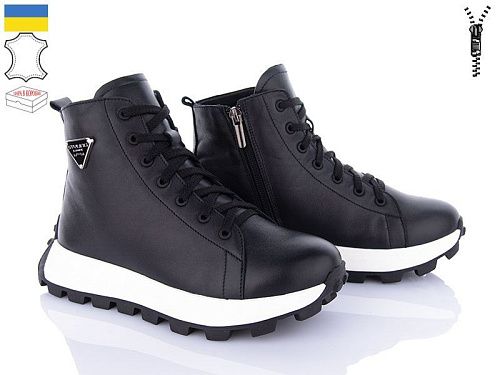 Ботинки Royal Shoes 21 black хутро в магазине Фонтан Обуви