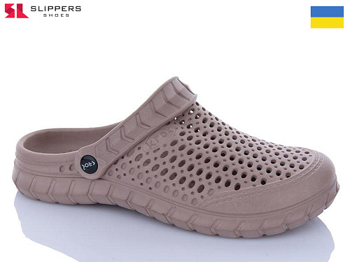 Кроксы Slipers C62M св.коричневий в магазине Фонтан Обуви