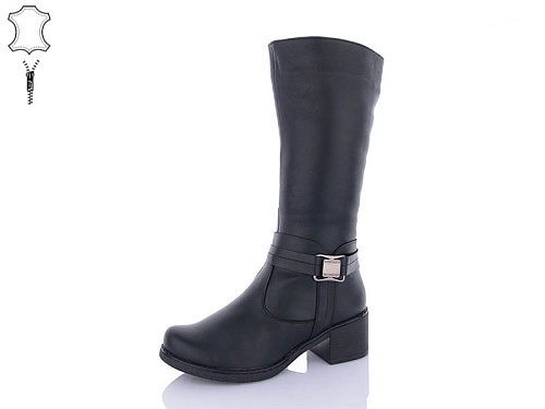 Сапоги Qq Shoes 244 black в магазине Фонтан Обуви