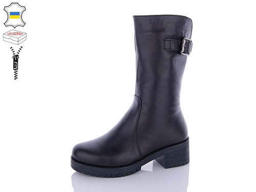 Ботинки Qq Shoes 628 чорний в магазине Фонтан Обуви