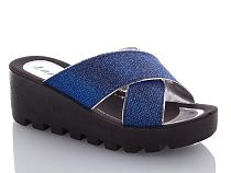 Шлепанцы Malibu W777-19 blue-silver в магазине Фонтан Обуви
