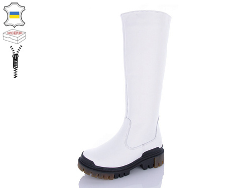 Сапоги Qq Shoes 703 білий в магазине Фонтан Обуви