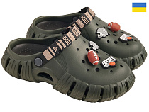 Кроксы Rai Shoes DS770 хакі-чорний в магазине Фонтан Обуви