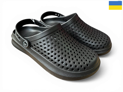 Кроксы Rai Shoes 204 чорний в магазине Фонтан Обуви