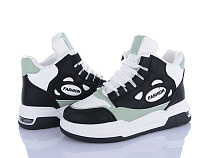 Кроссовки Violeta 177-35 white-black-green в магазине Фонтан Обуви