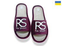 Тапочки Rai Shoes Шльопки RS бордовий в магазине Фонтан Обуви