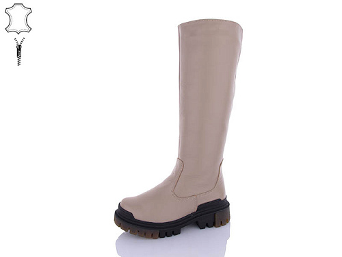 Сапоги Qq Shoes 703 beige в магазине Фонтан Обуви