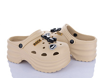 Кроксы Lion-Lu 8898 beige в магазине Фонтан Обуви