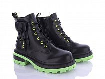 Ботинки Violeta 197-36 black-green в магазине Фонтан Обуви