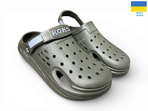 Кроксы Rai Shoes 517-017 хакі в магазине Фонтан Обуви
