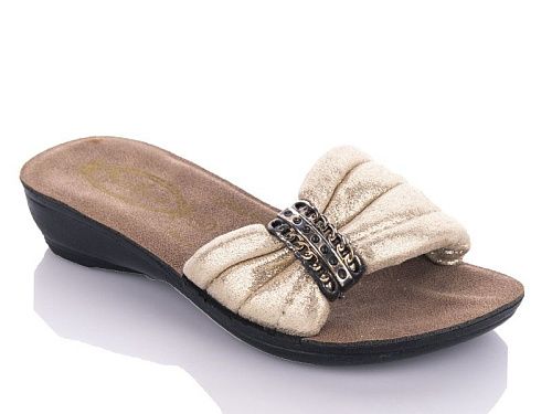 Шлепанцы Malibu 809 gold (25-30) в магазине Фонтан Обуви