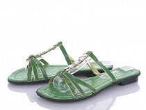 Шлепанцы No Brand 122-4 green в магазине Фонтан Обуви