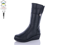 Сапоги Qq Shoes 59 чорний в магазине Фонтан Обуви