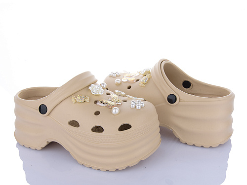 Кроксы Lion-Lu 8899 beige в магазине Фонтан Обуви