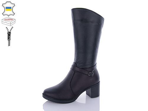 Сапоги Qq Shoes 605-1 чорний в магазине Фонтан Обуви